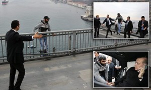 Turkish President tries to talk down man attempting suicide